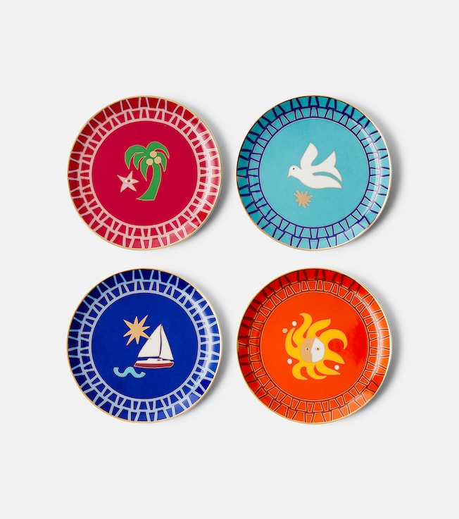 Playa set of 4 porcelain dessert plates | Jonathan Adler
