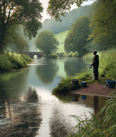 Fishing in Hay On Wye